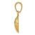 14K Solid Polished Open Back Volleyball Charm K4949
