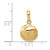 14K Solid Polished Open Back Volleyball Charm K4949
