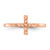 14k Rose Gold Polished & D/C Cross Ring K5723