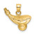14k Rhodium Golf Club and Ball Charm K1998