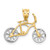 14k Two-tone 3D Moveable Bicycle Pendant K4924