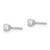 14k White Gold Madi K 3MM CZ Earrings GK210