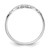 14K White Gold Textured Mini Heart Baby Ring K5794