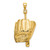 14K 3-D Baseball Glove, Bat, Ball Charm K8736