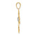 14k and White Rhodium Diamond-cut Moon and Dangle Sun Pendant M2921
