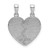 14K White Gold Enamel BIG-LITTLE SISTER Break Apart Heart Charm K6640W