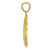 14k Gold Polished and Textured Moon and Stars Pendant K5299