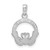 14K White Gold Polished Round Claddagh Charm K7237W