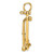 14K 3-D Polished Anchor 2 Piece and Moveable Charm K7905