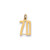 14k Small Elongated Number 70 Charm LES70