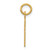 14k Small Elongated Number 46 Charm LES46