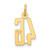 14k Small Elongated Number 46 Charm LES46