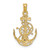 14k Small Anchor w/Wheel Pendant K3078