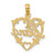 14K #1 NANA  in Heart Charm K8804