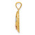 14k Tri-color Polished #1 MOM Shadowbox Pendant K5191