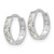14k White Gold Madi K CZ Children's Hinged Hoop Earrings GK649W