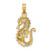 14K Textured Seahorse Charm K7759