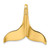 14K 3-D Polished W/ Hidden Bail Whale Tail Charm K7869