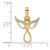 14K w/White Rhodium D/C Infinity Angel Pendant M3025