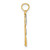14K Textured w/Rhodium Boy Charm K9245