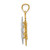 14k Two-tone Polished and Textured 2 Level Snowflake Pendant K5228