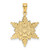 14k Two-tone Polished and Textured 2 Level Snowflake Pendant K5228