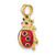 14K Red Enameled Ladybug Charm K6846