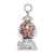 14K White Gold 3-D Moveable Gumball Machine Glass Pendant K7307W