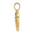 14k w/Rhodium Stars and Stripes Heart Charm K9277