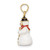 14K 3-D Enamel Snowman Holding Broom Charm K6979