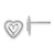 14k White Gold Heart Earrings K1411