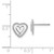 14k White Gold Heart Earrings K1411