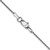 14K White Gold 30 inch 1mm Diamond-cut Parisian Wheat with Lobster Clasp Chain PEN269-30