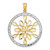 14K w/Rhodium D/C Circle Snowflake Charm K9380