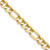 14K 18 inch 7.5mm Concave Open Figaro with Lobster Clasp Chain LFG200-18