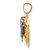 14k Tri color Butterfly Heart Pendant K3250
