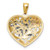 14k Tri color Butterfly Heart Pendant K3250