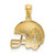 14K w/Rhodium Satin/Polished Football Helmet Pendant K6145