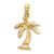 14K Enamel Palm Tree Charm K6891