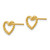 14k Heart Post Earrings H1067