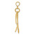 14K 3-D Moveable Spoon and Spatula Charm K7353