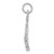 14k White Gold Polished Scales of Justice Charm K934