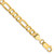 14K 9 inch 6mm Concave Open Figaro with Lobster Clasp Chain LFG160-9