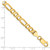14K 9 inch 6mm Concave Open Figaro with Lobster Clasp Chain LFG160-9
