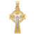 14k Two-tone Polished Celtic INRI Crucifix Pendant K6333