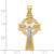 14k Two-tone Polished Celtic INRI Crucifix Pendant K6333