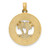 14K w/ Enamel SARASOTA Circle Palm Tree Charm K7085