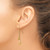 14K Chain Dangle Puffed Moon & Stars Shepherd Hook Earrings H1095