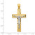 14k Two-tone Diamond-cut Latin Crucifix Pendant K6314
