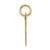 14k Small Elongated Number 13 Charm LES13